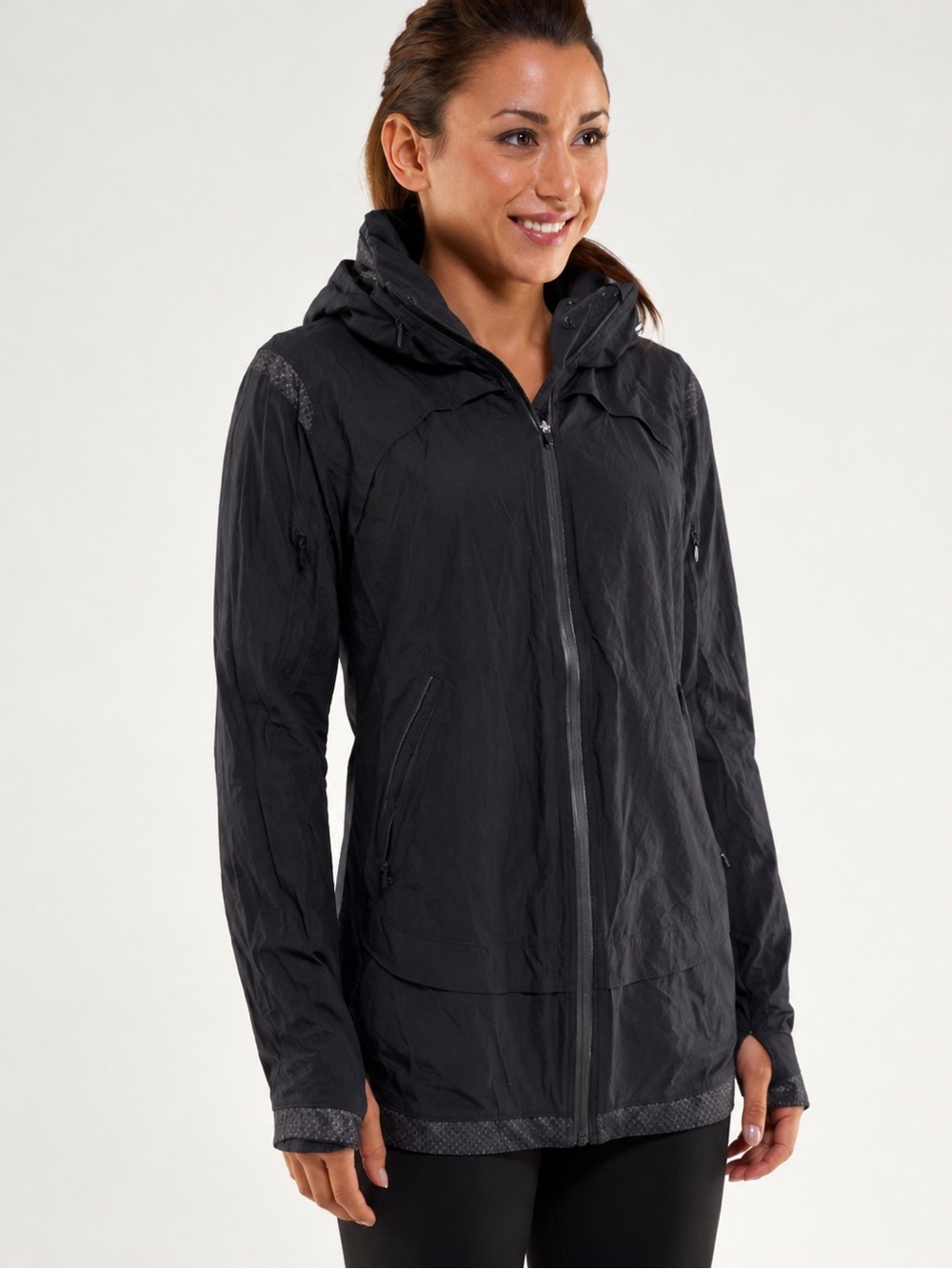 Lululemon Jacket Lightweight Water Resistant Technical Run Size 12 Rain Jacket